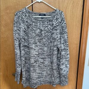 Chaps Black and White Knit Sweater